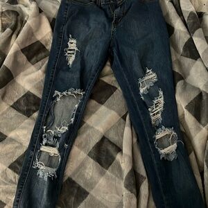 ripped skinny jeans from fashion nova